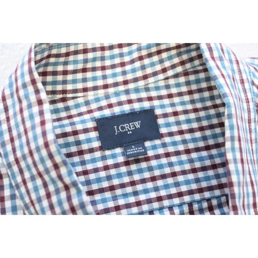 J Crew Dress Shirt Long Sleeve Casual Plaid Button Up Mens Sz‎ Large